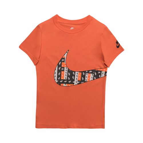 Camiseta-Nike-Label-Wrap-Swoosh-Infantil-Laranja