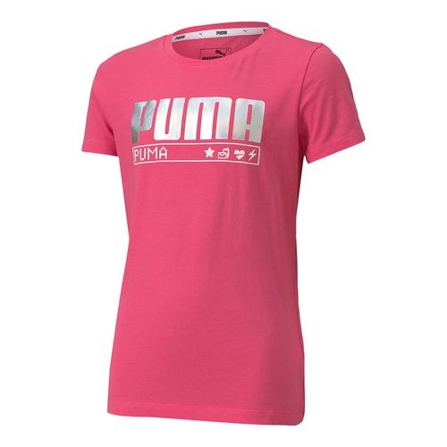 Camiseta-Puma-Alpha-Tee-Infantil-Rosa