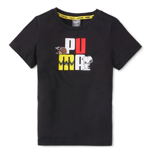 Camiseta-Puma-X-Peanuts-Infantil-Preta