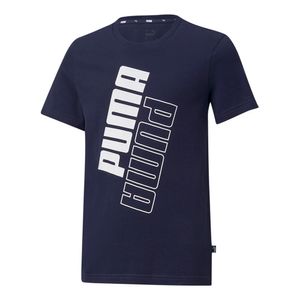 Camiseta-Puma-Power-Logo-Infantil-Azul